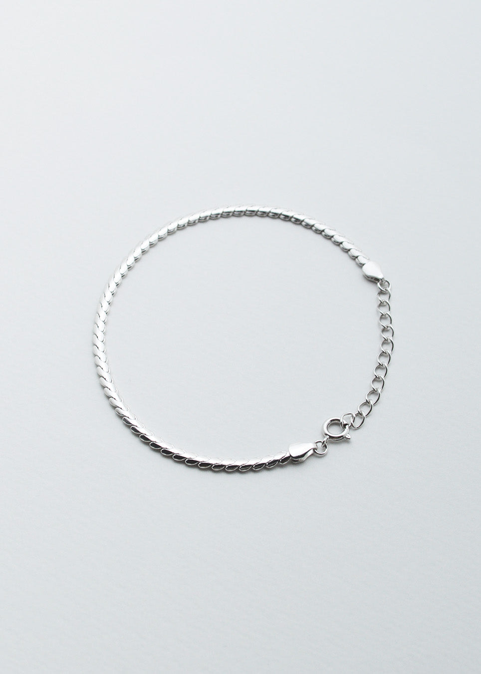 Narrow Snake Bracelet Silver