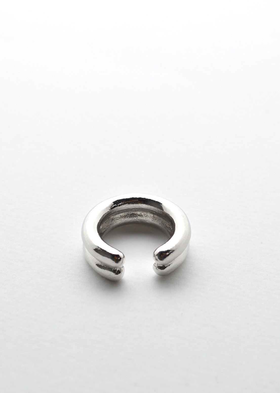 Neon Double Line Silver Ring