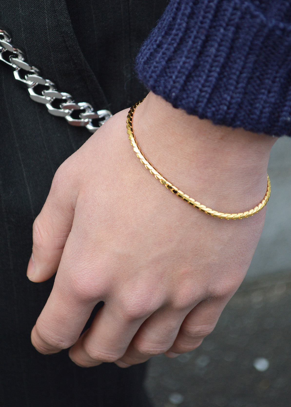 Narrow Snake Bracelet Gold