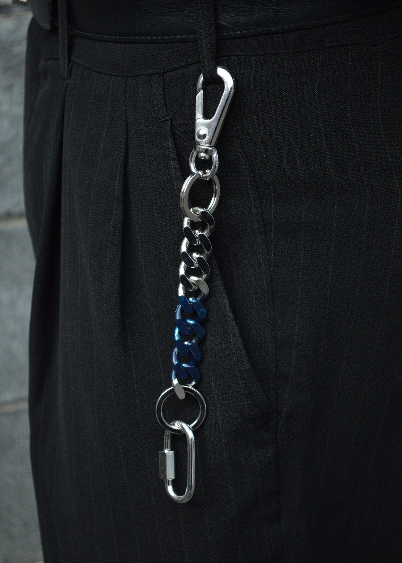 Signature Double Karabina Keychain Penki Blue