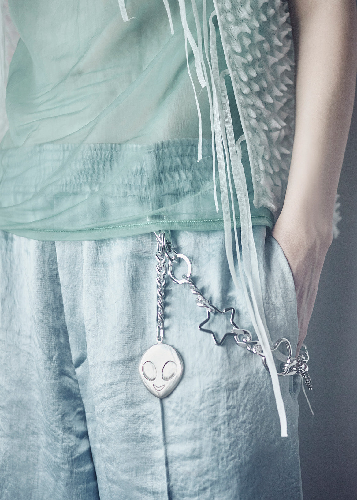 Double Karabina Keychain with SNS Symbols