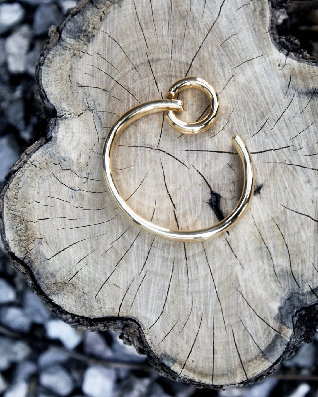 Neon Double Line Silver Bangle