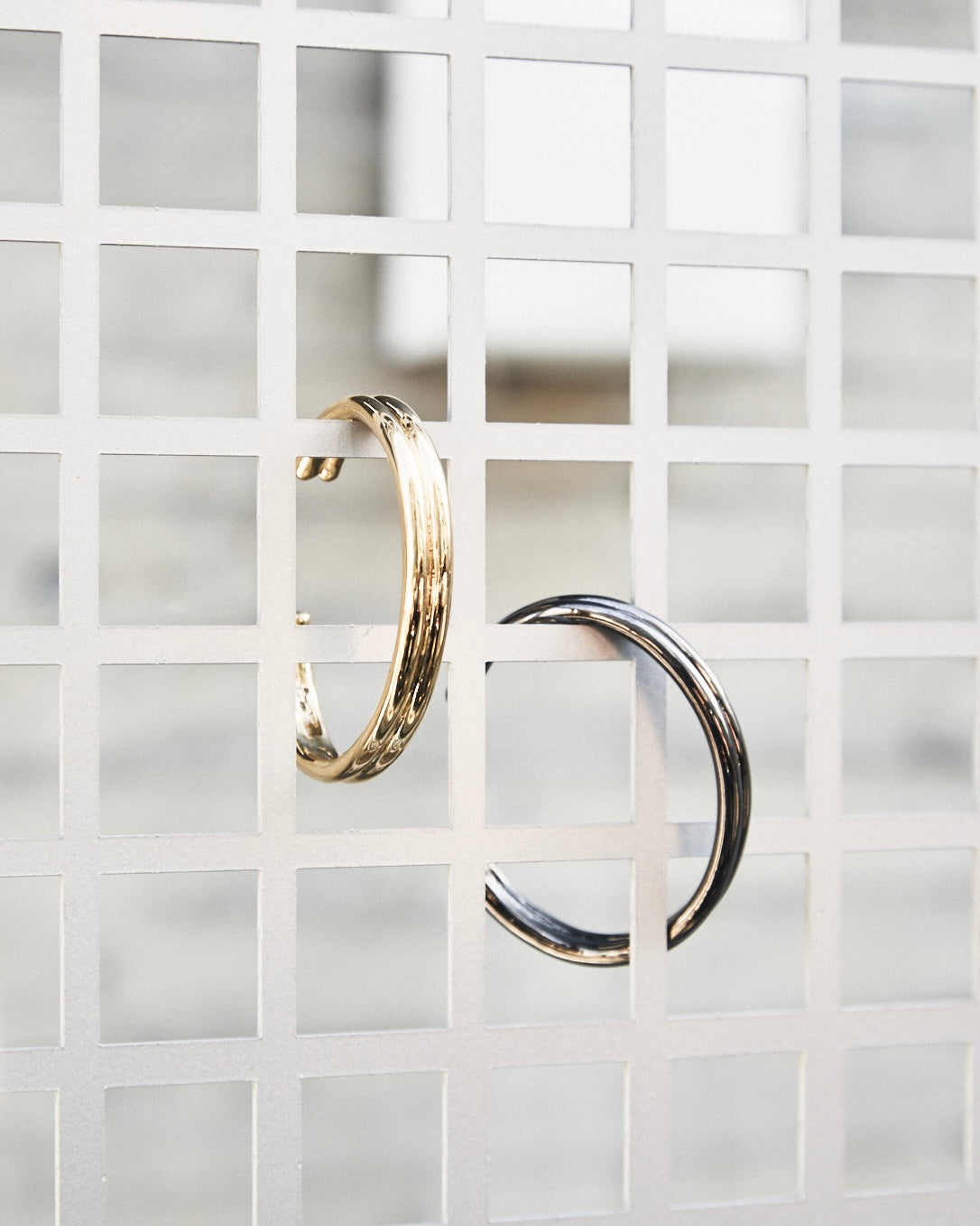 Neon Double Line Silver Bangle