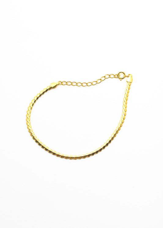 Narrow Snake Bracelet Gold