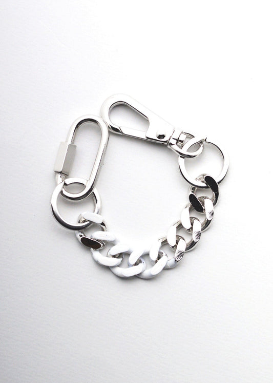 Signature Double Karabina Keychain Penki White