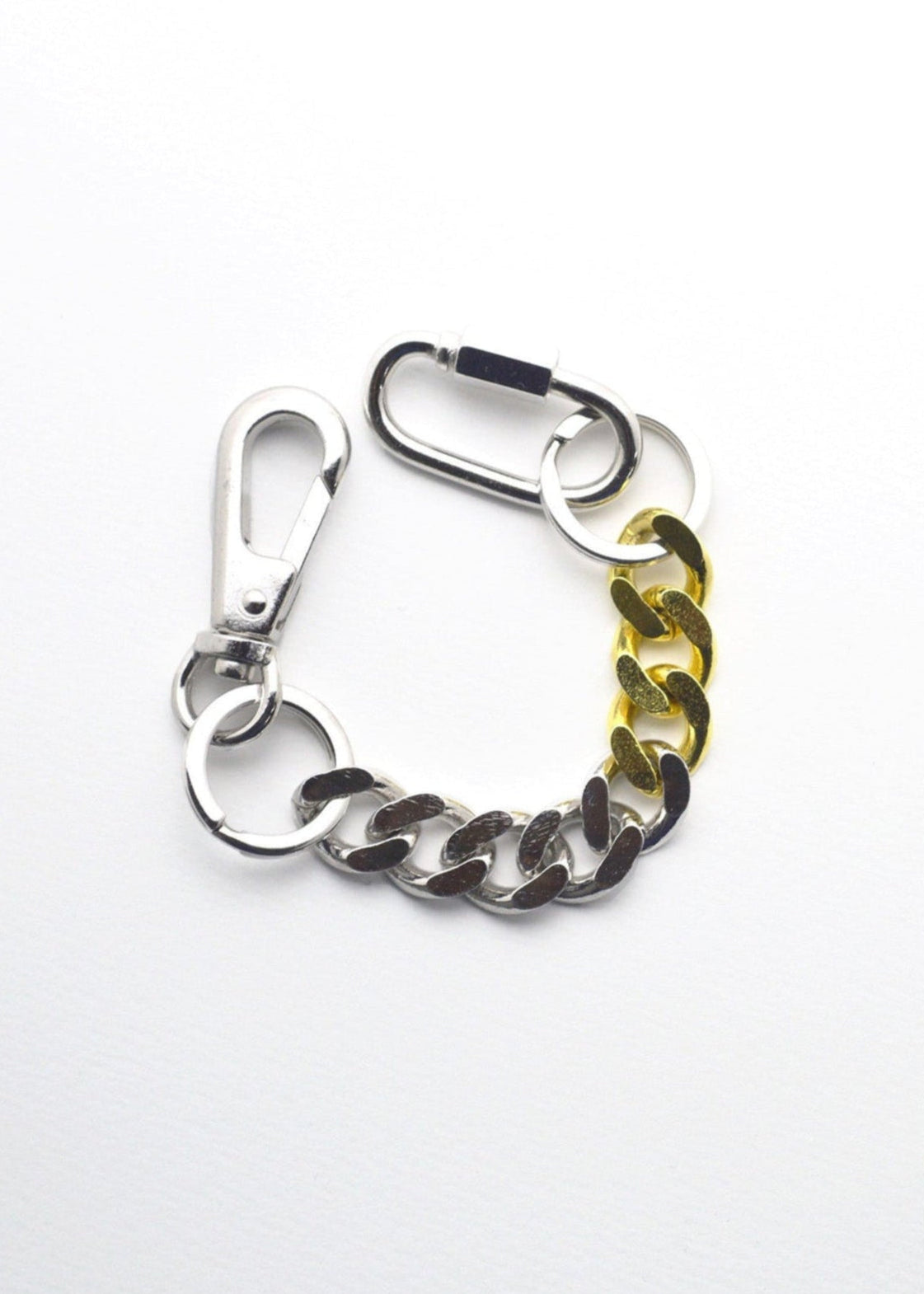 Signature Double Karabina Keychain Combination Gold