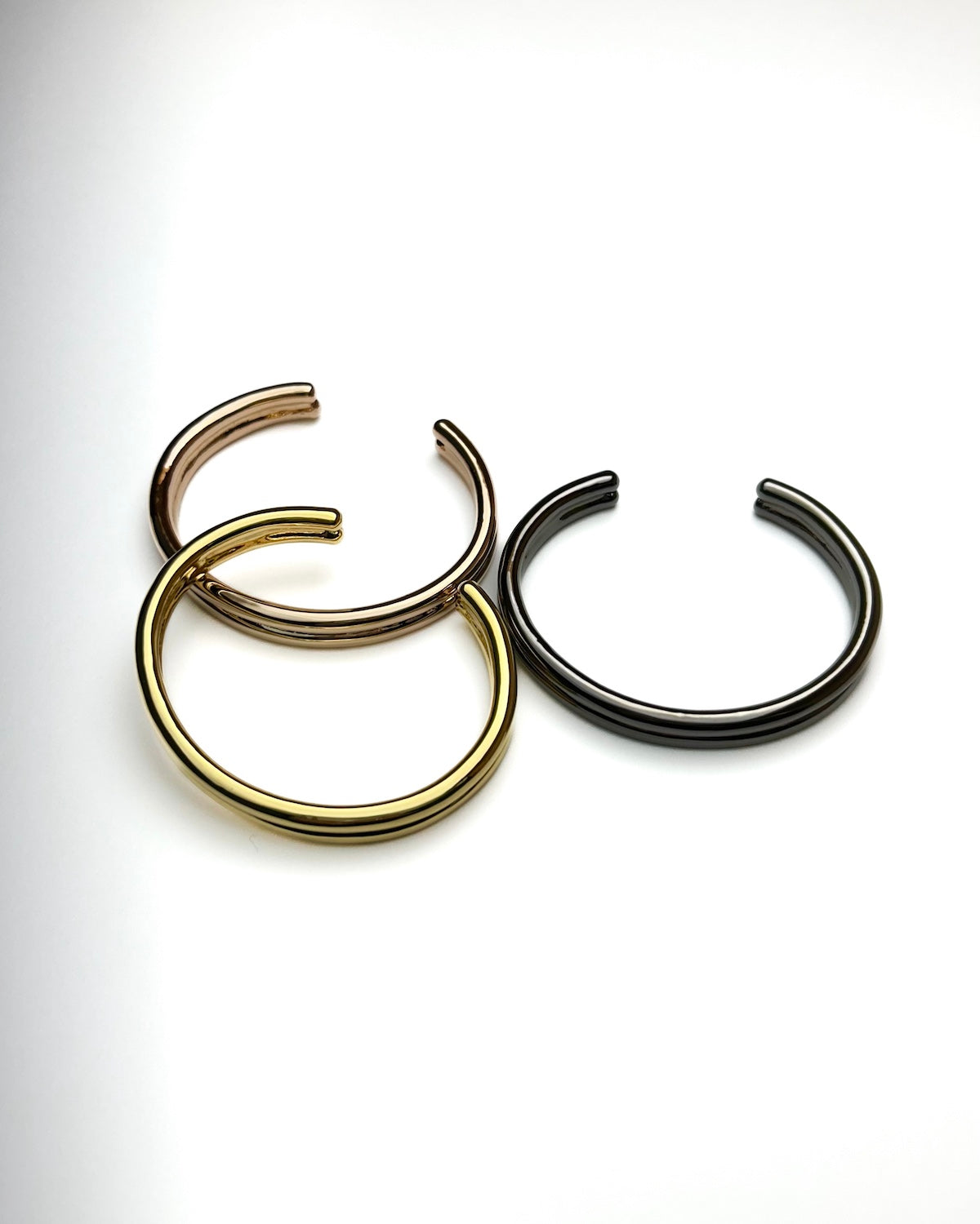 Neon Double Line Silver Bangle