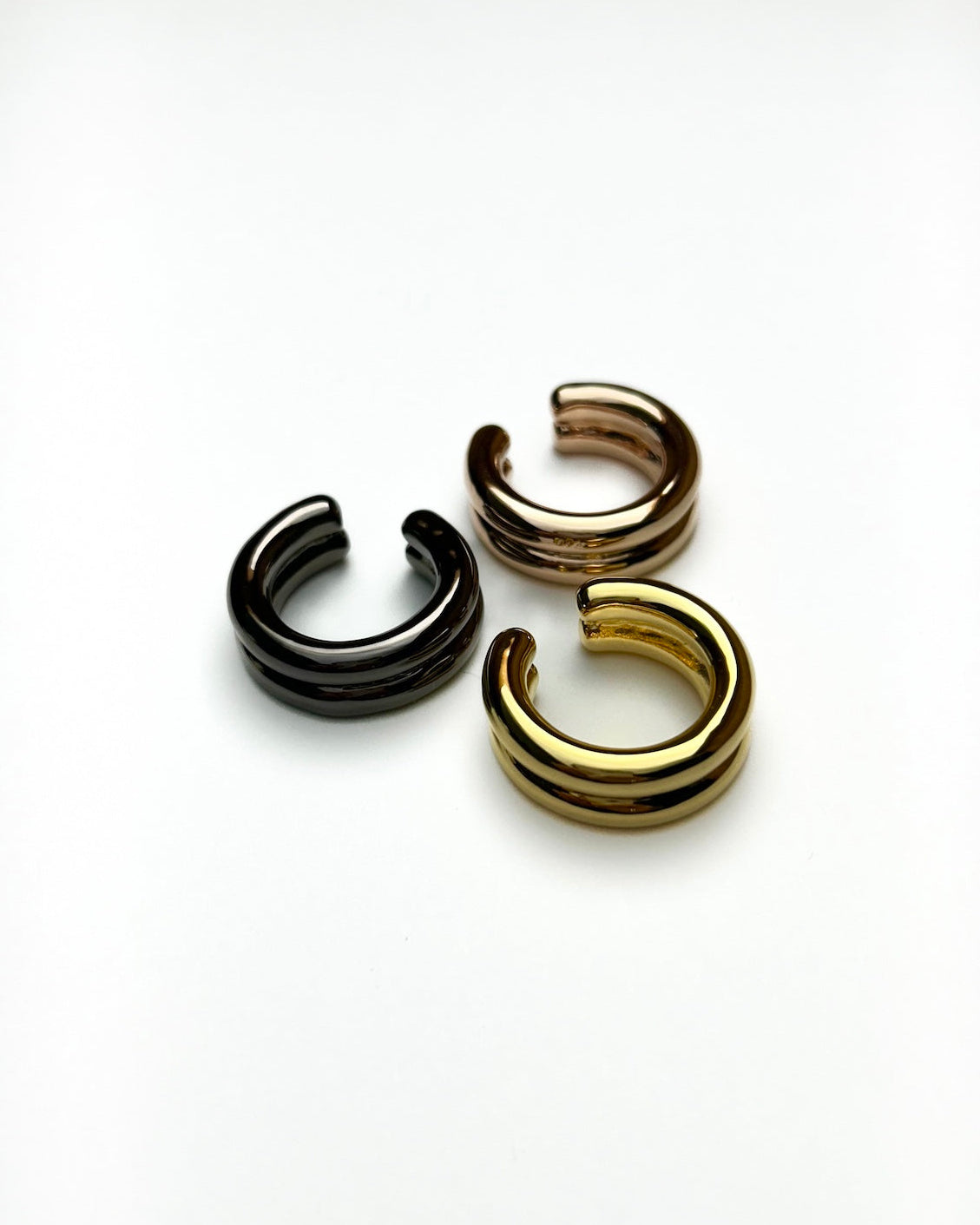 Neon Double Line Silver Ring